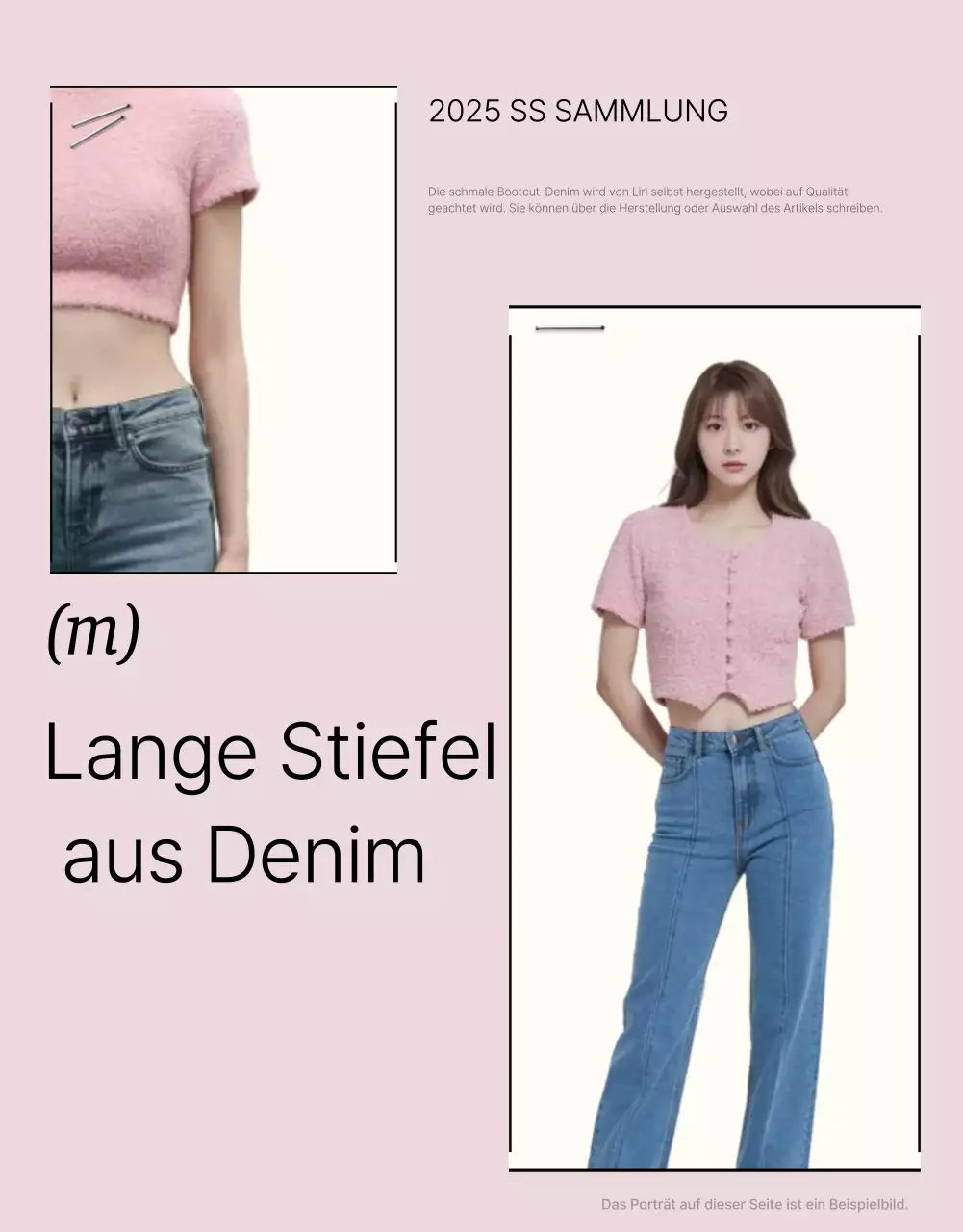 Beige-rosa moderne Modeanzeige