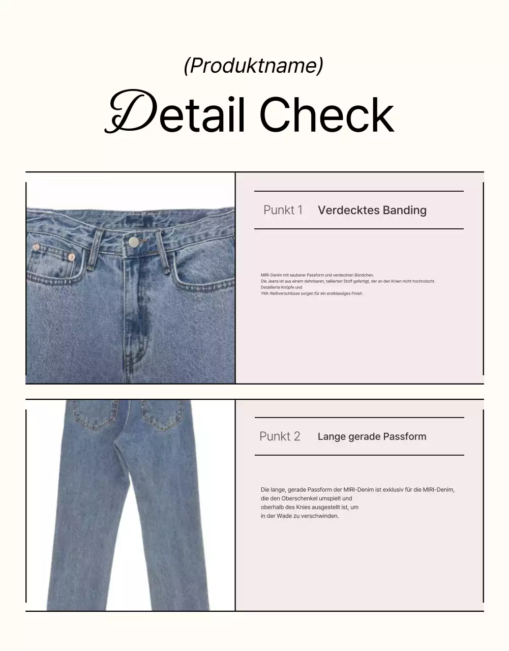 Beige-rosa moderne Modeanzeige