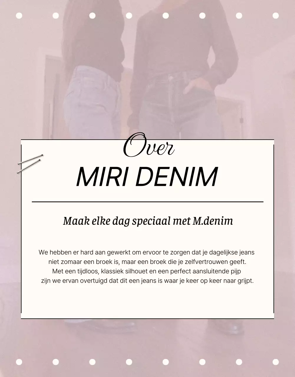 Beige roze moderne mode advertentie
