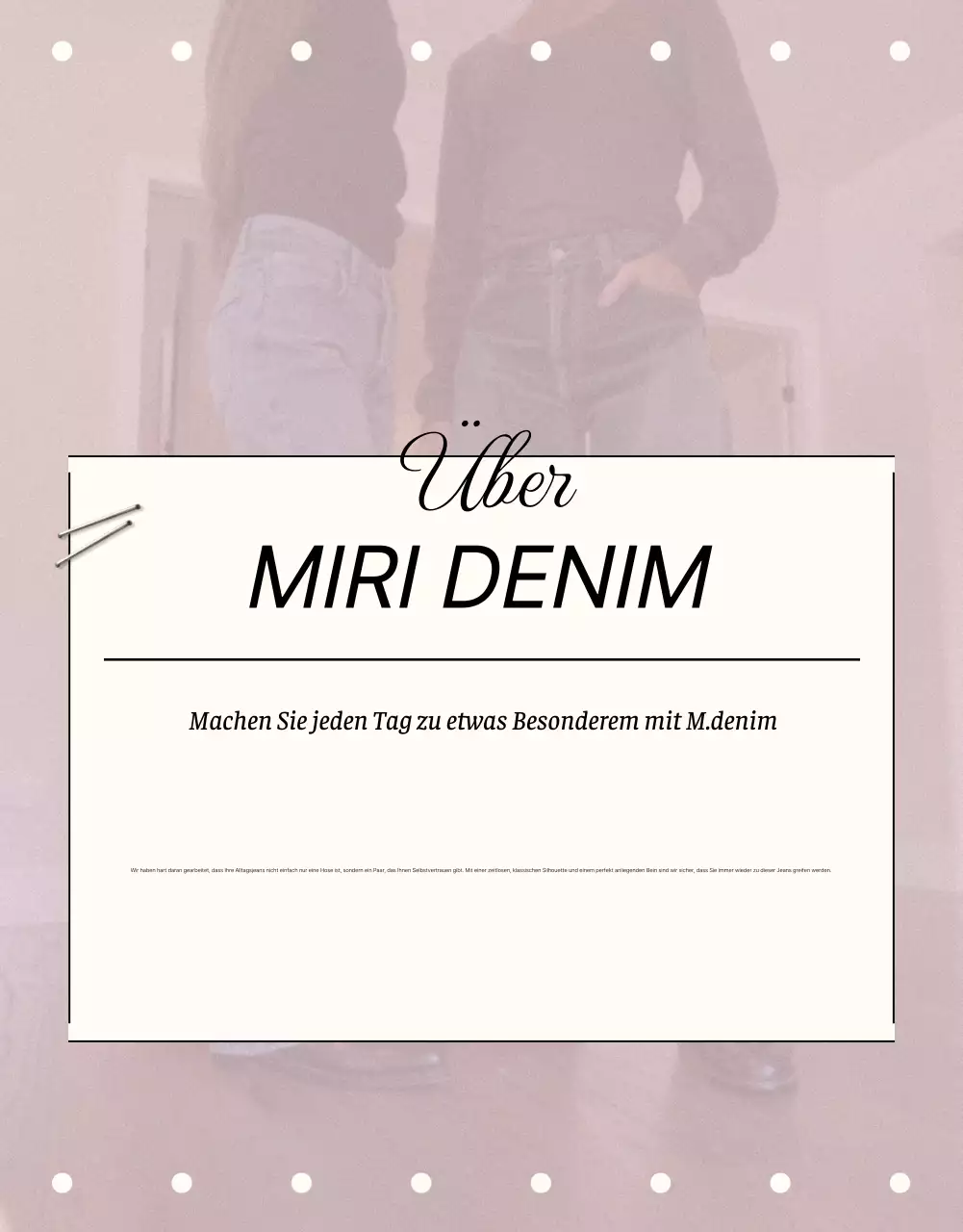 Beige-rosa moderne Modeanzeige