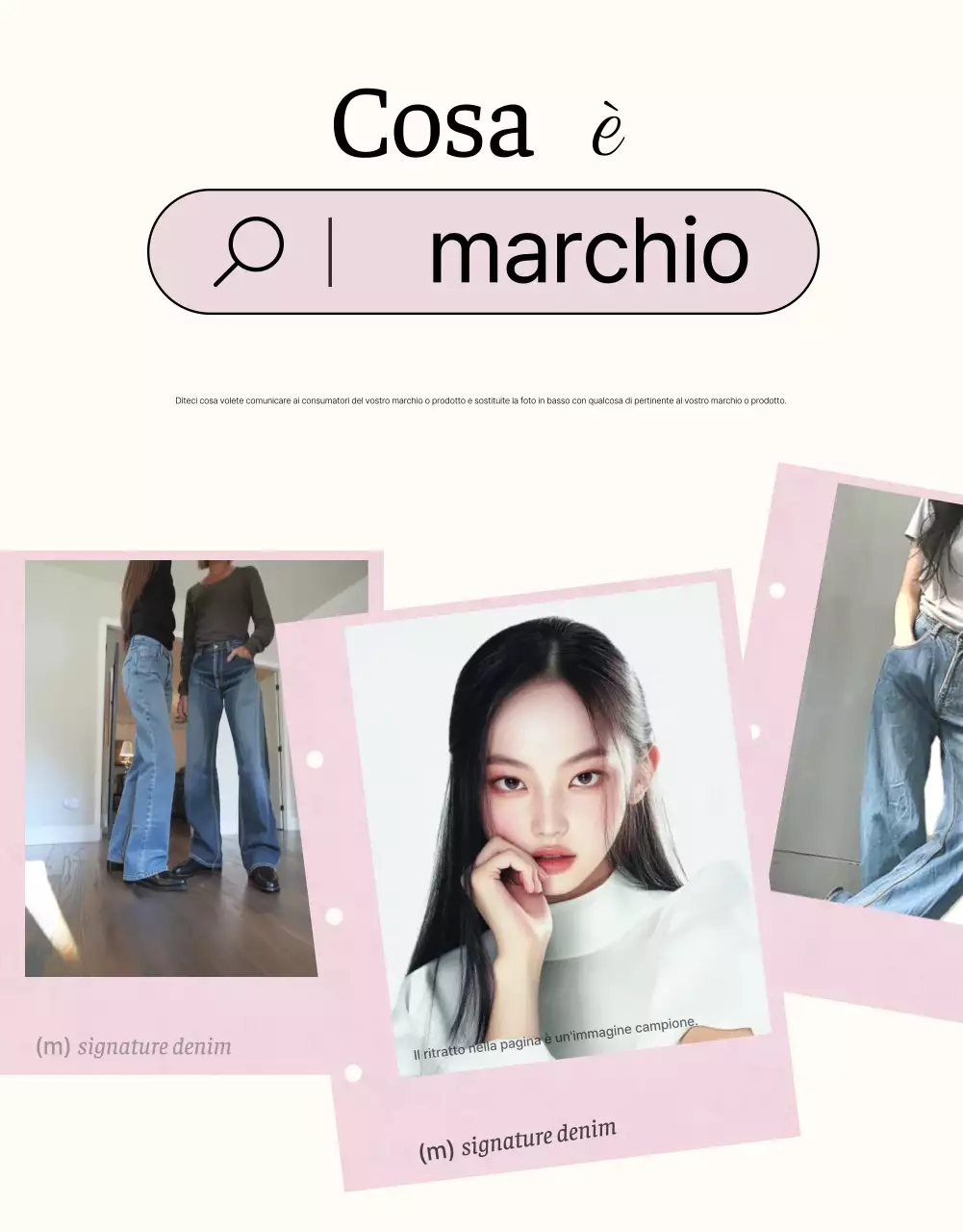 Pubblicità di moda moderna beige rosa