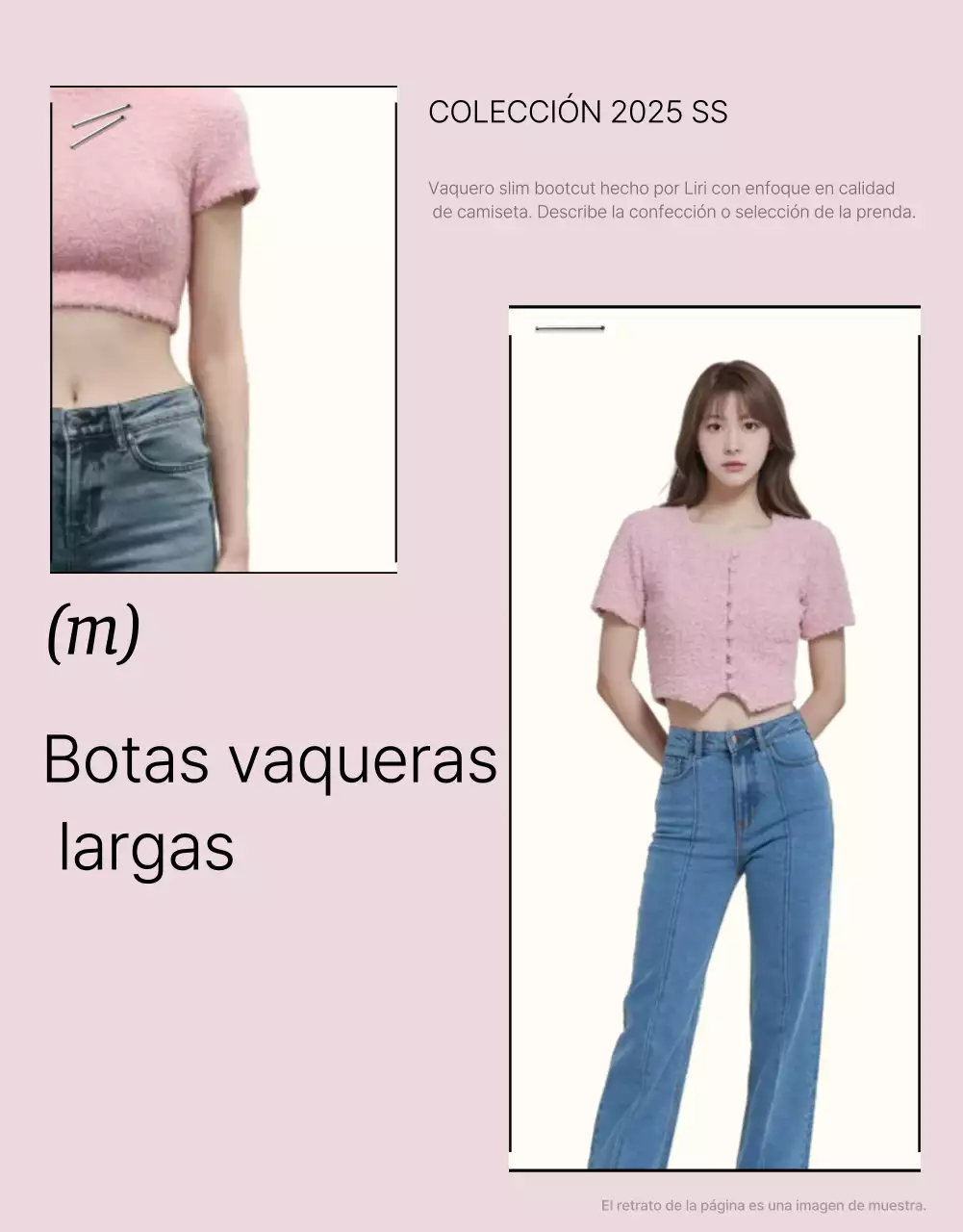 Anuncio de moda moderna rosa beige