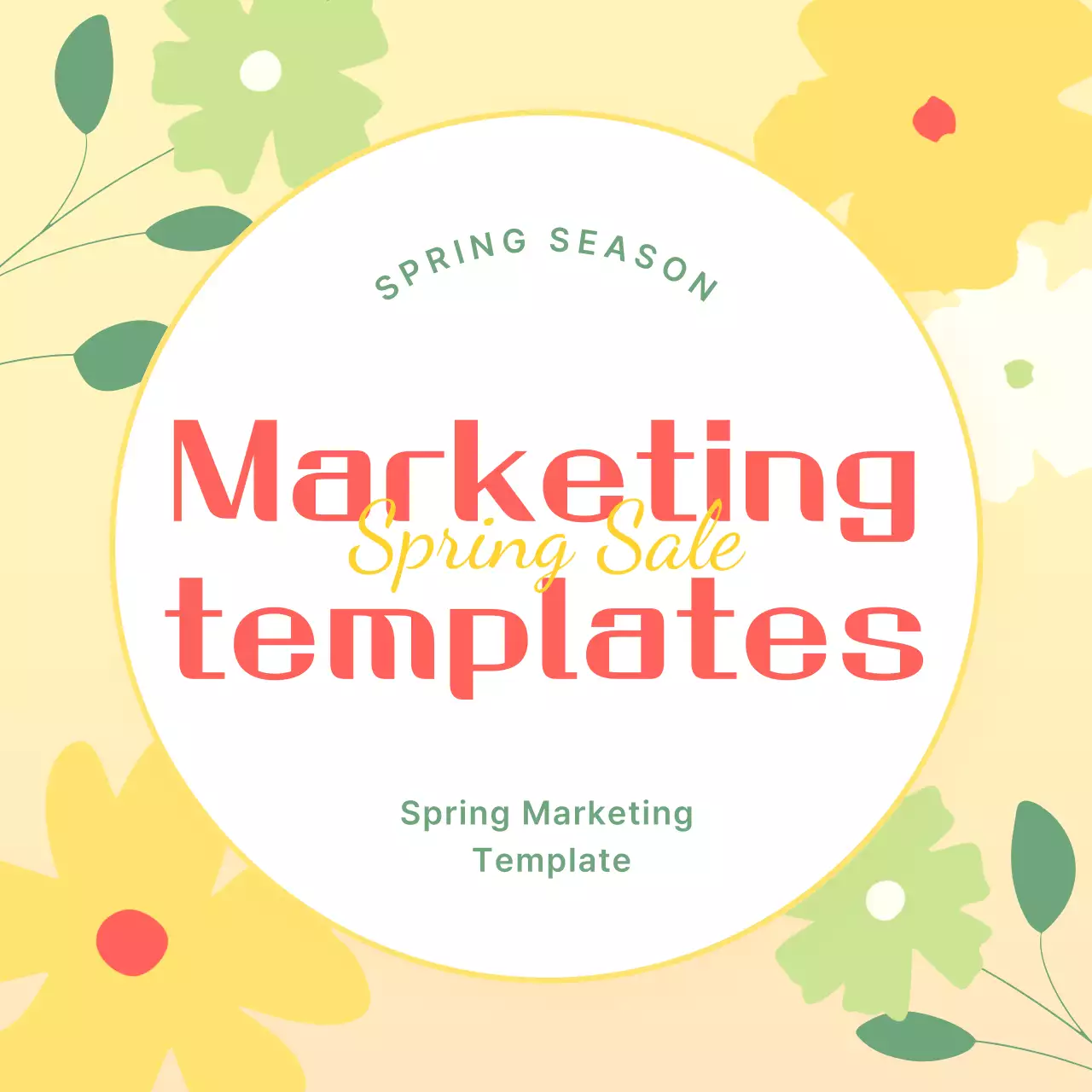 Yellow Simple Springtime Promotion