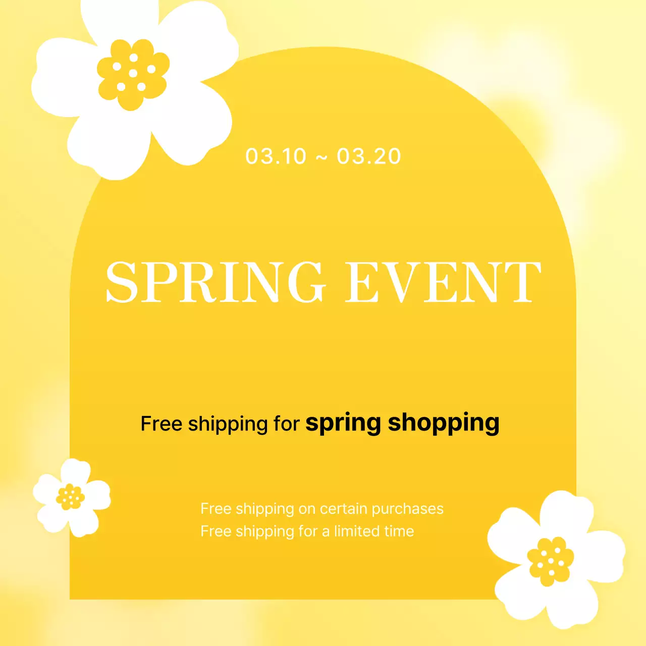 Yellow Simple Springtime Promotion