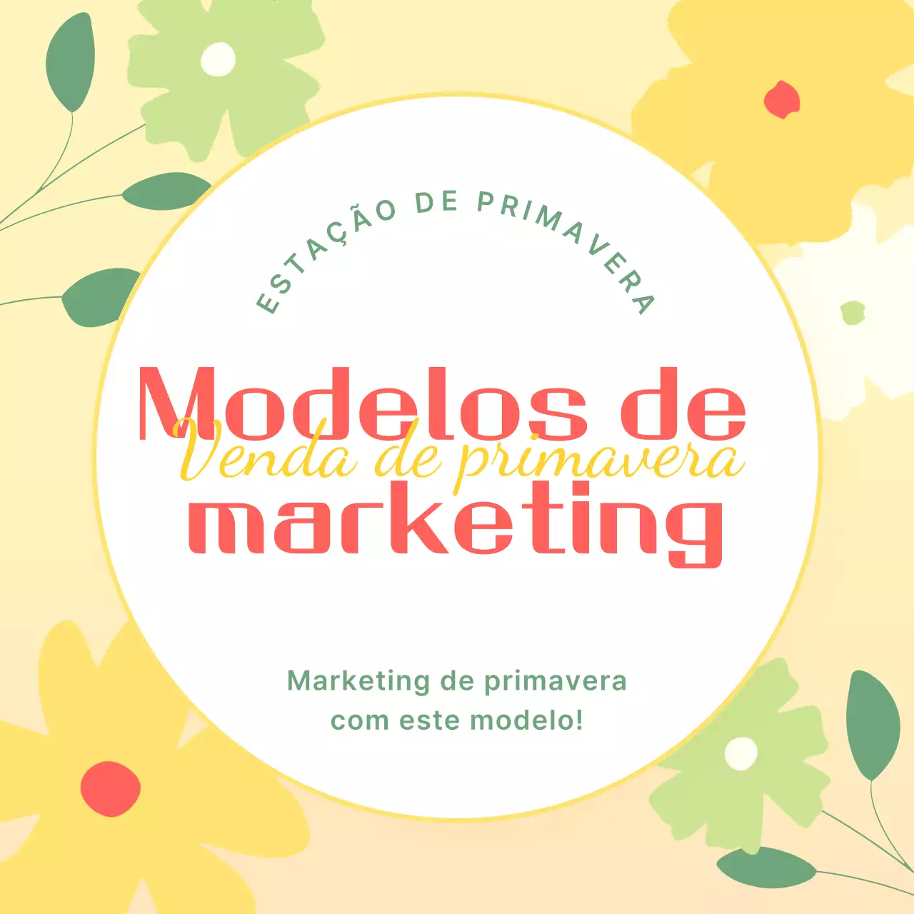 Promoção primavera Simples Amarelo