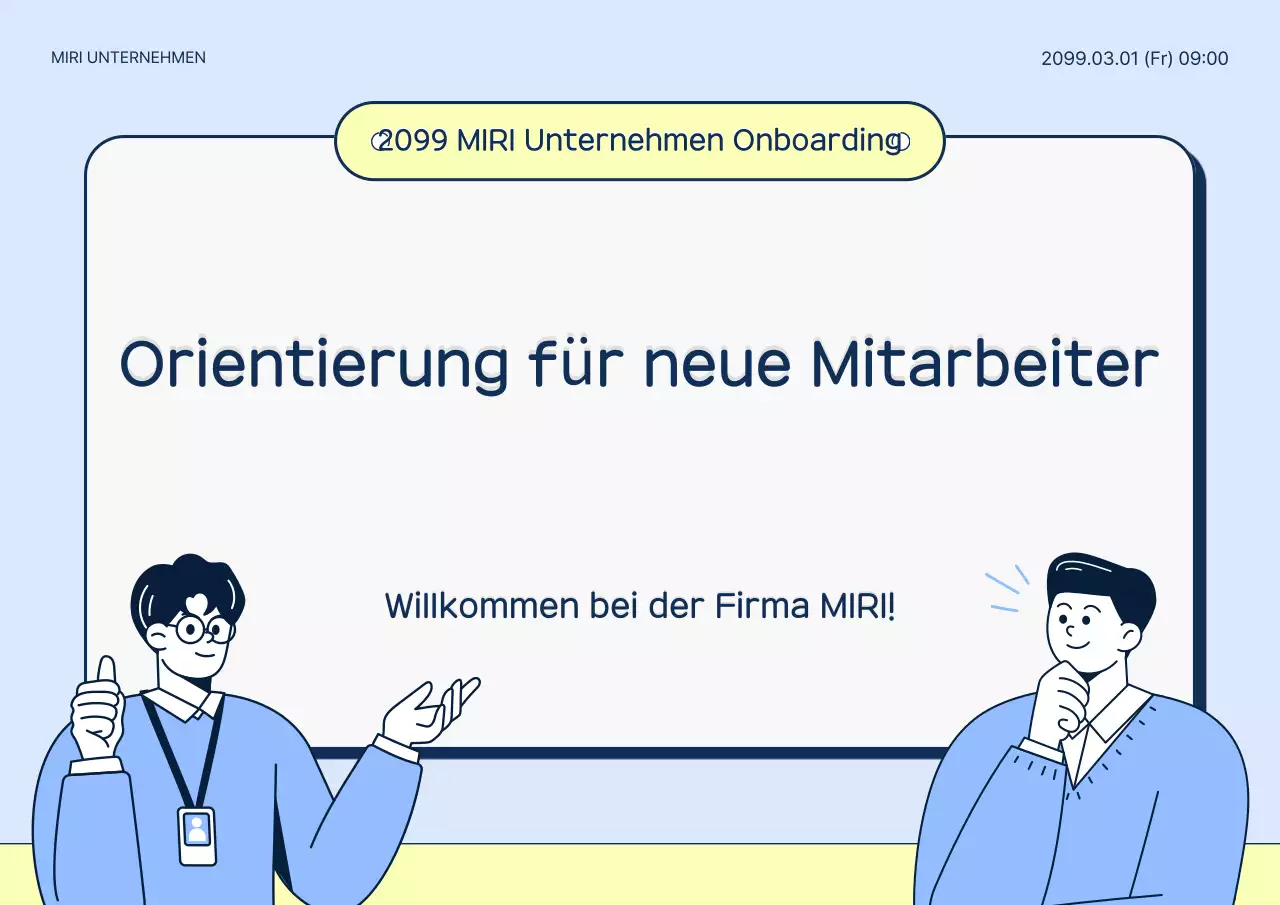 Hellblaue einfache Orientierungshilfe