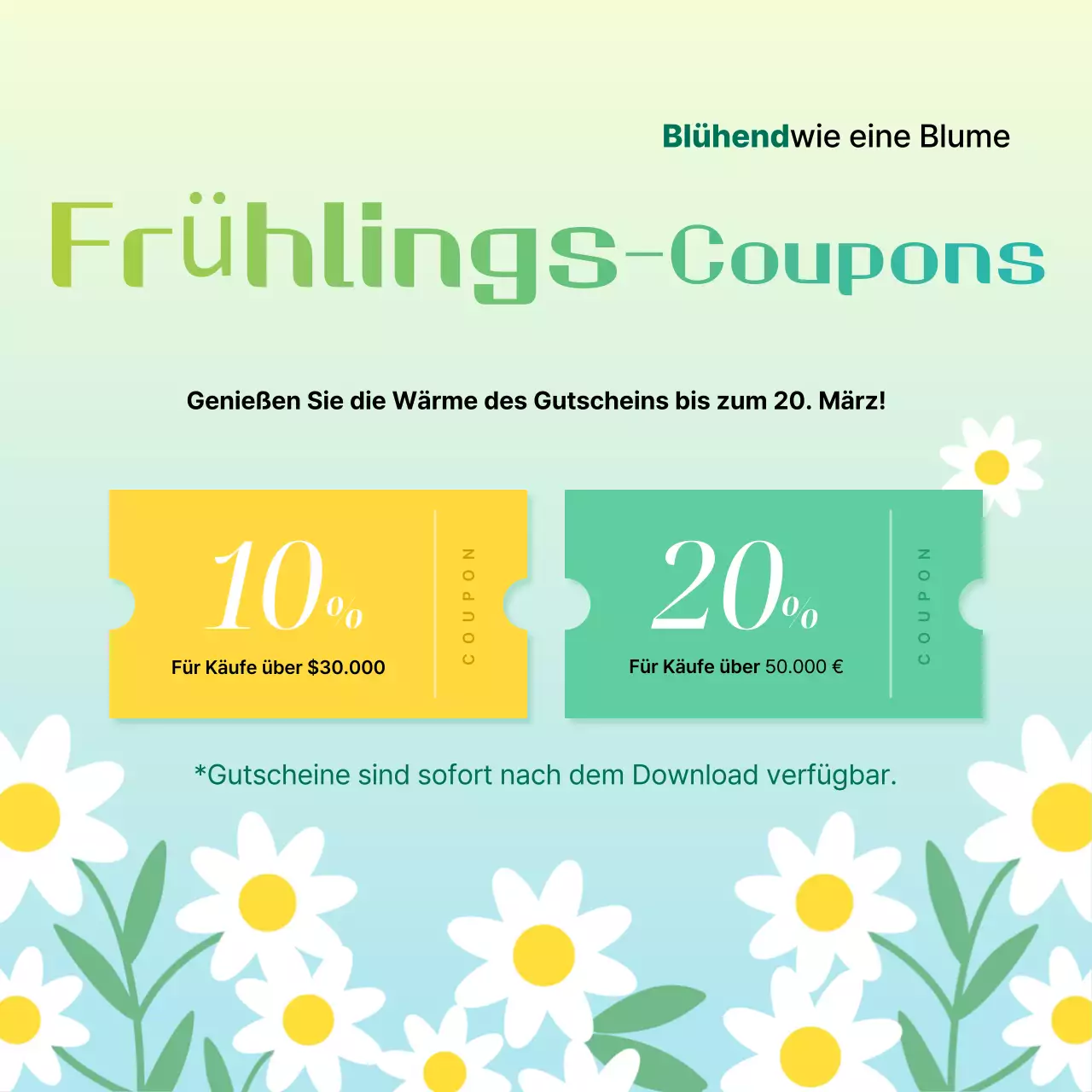 Yellow Simple Spring Promotion