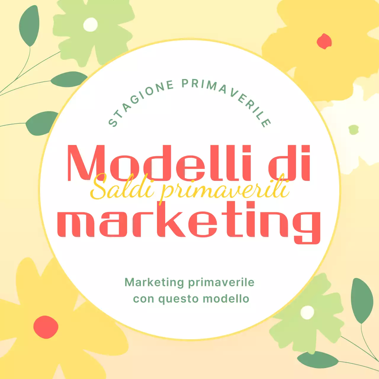 Giallo Promozione semplice di primavera