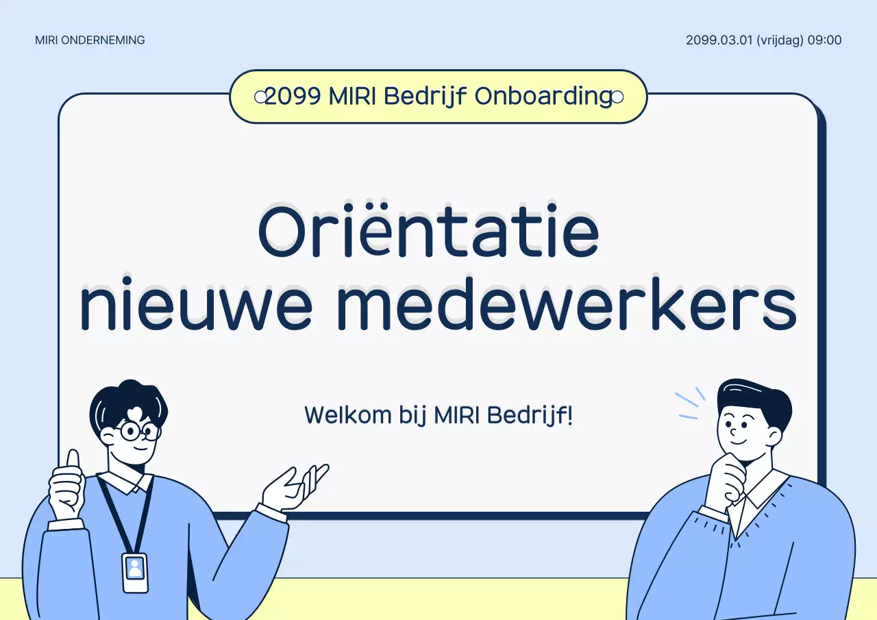 Lichtblauwe eenvoudige oriëntatiegids