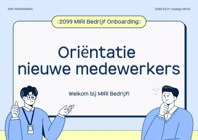 Lichtblauwe eenvoudige oriëntatiegids