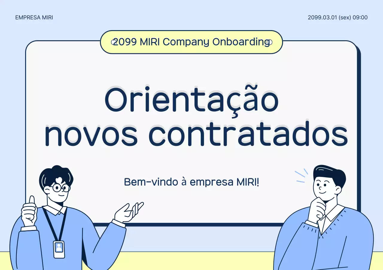Guia de orientação simples azul claro