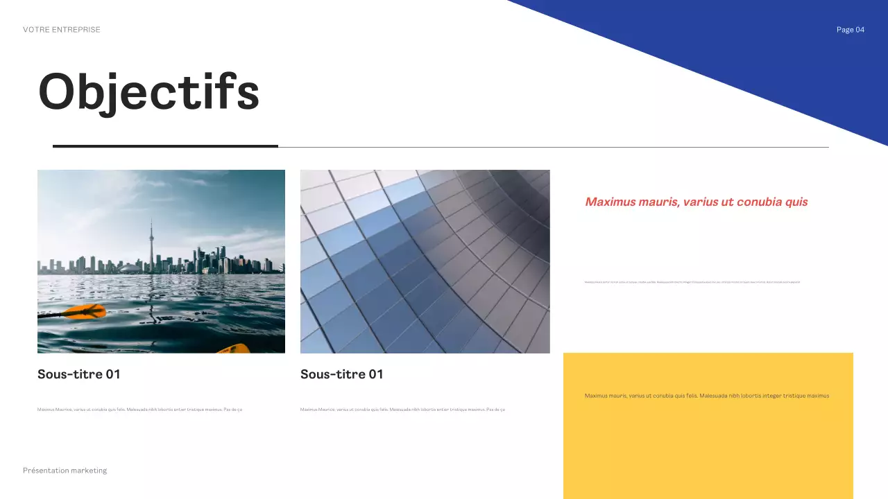 présentation marketing géométrique noire