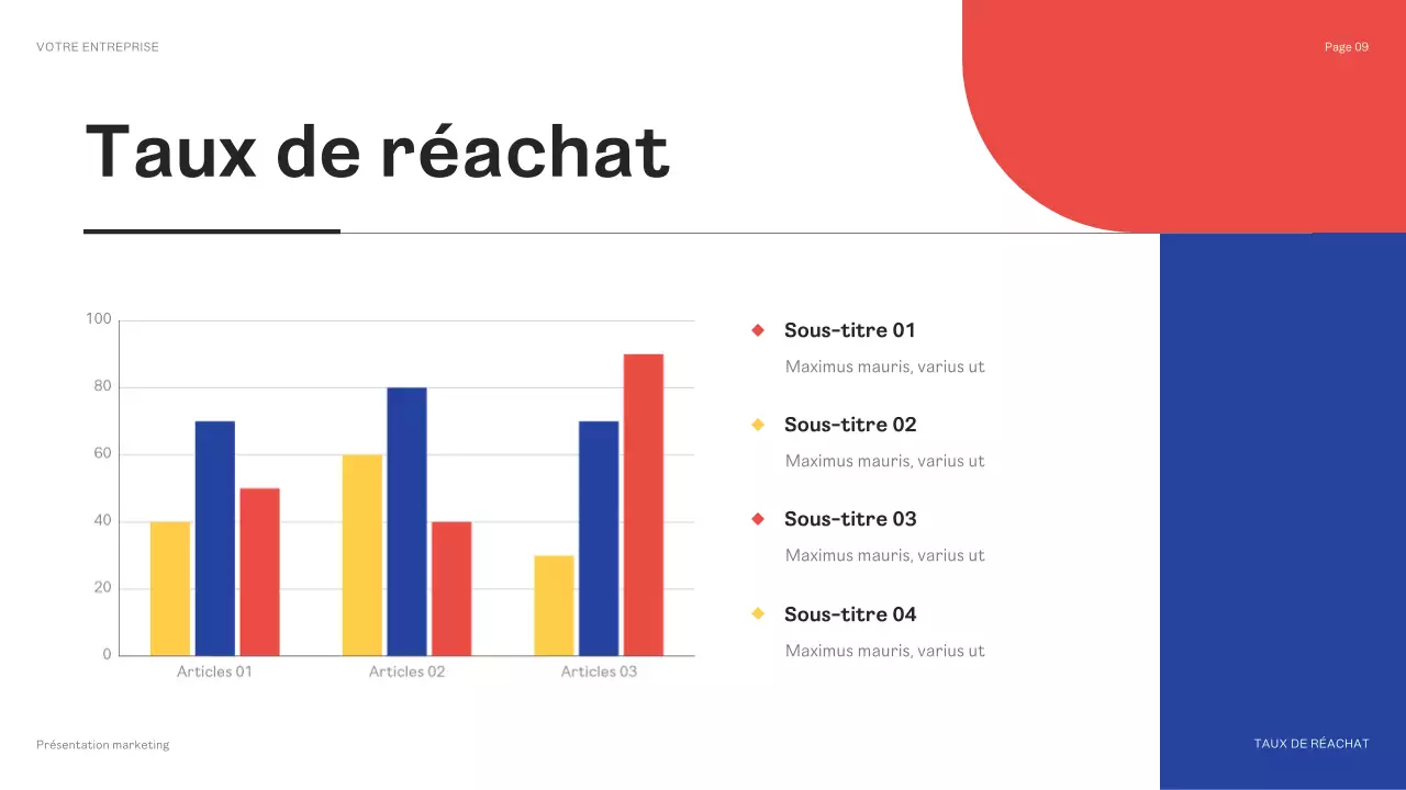 présentation marketing géométrique noire