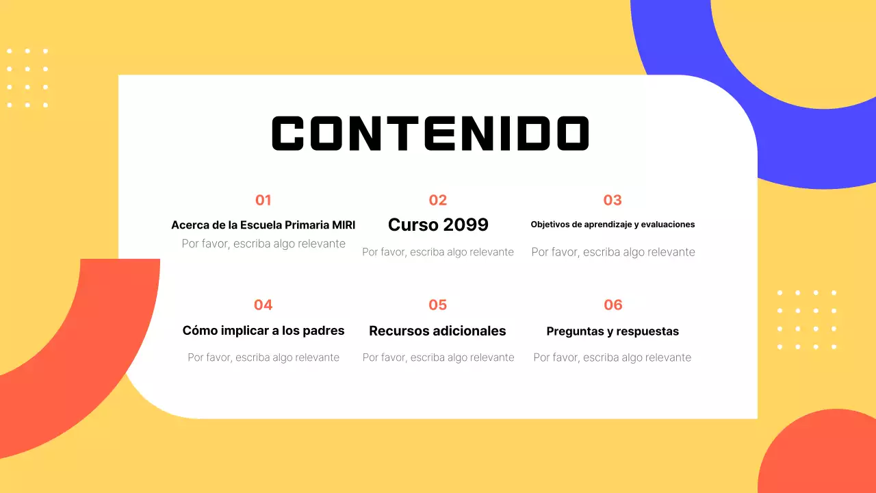 Guía de materiales de formación Yellow Simple