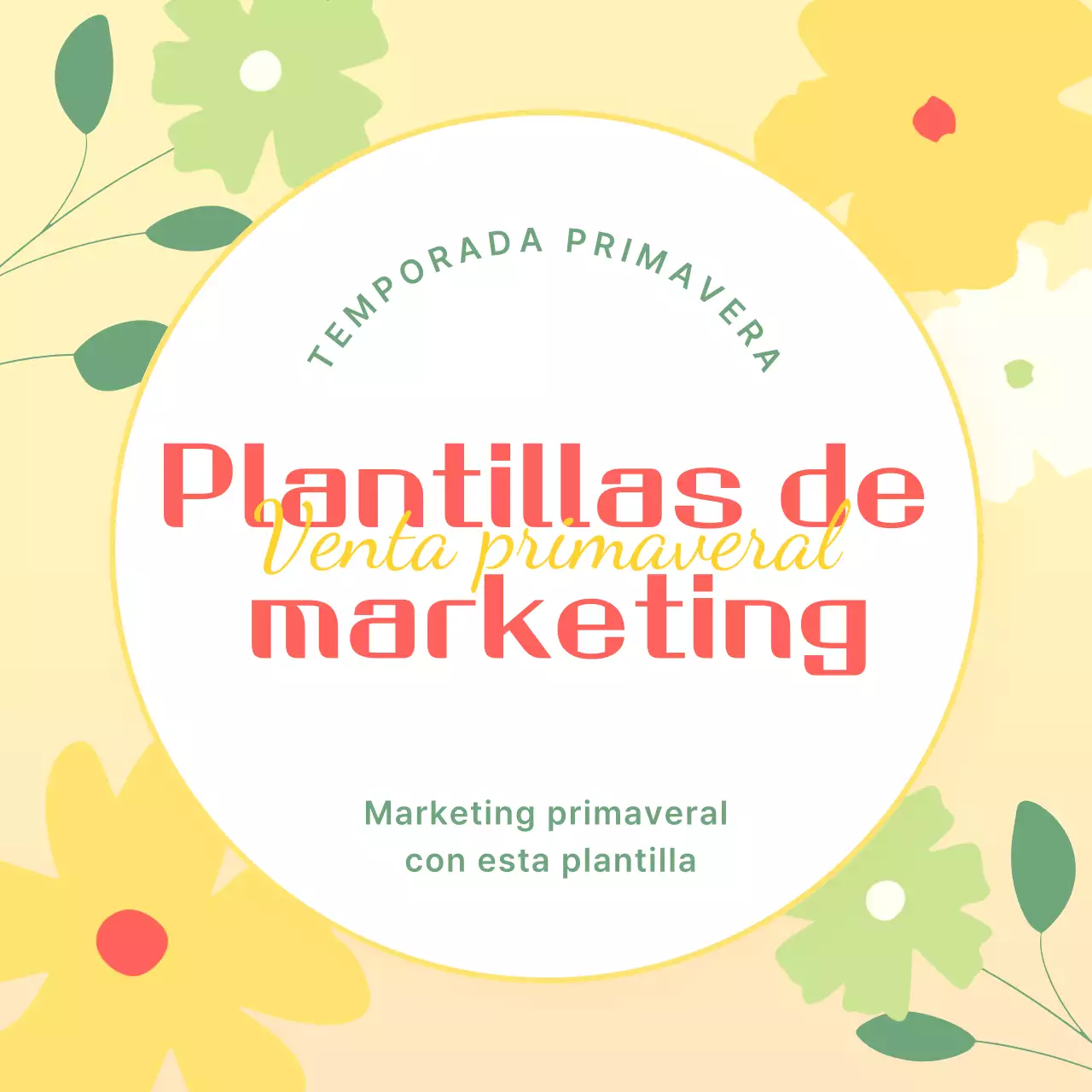 Promoción de primavera Yellow Simple