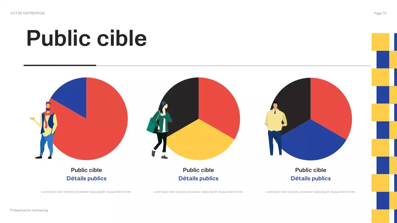 présentation marketing géométrique noire