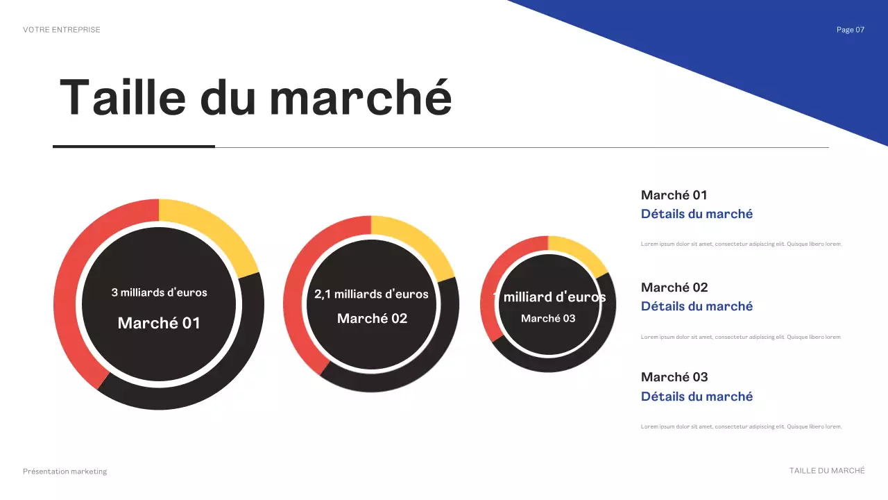 présentation marketing géométrique noire