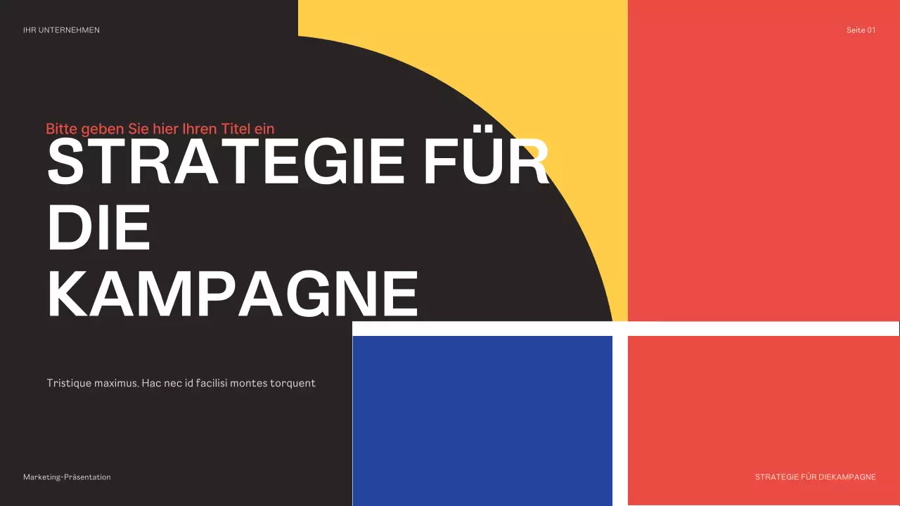 schwarze geometrische Marketingpräsentation