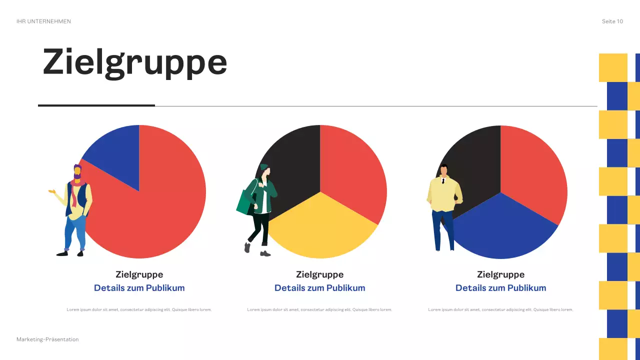 schwarze geometrische Marketingpräsentation