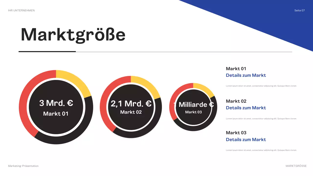 schwarze geometrische Marketingpräsentation