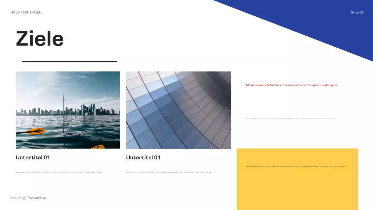 schwarze geometrische Marketingpräsentation