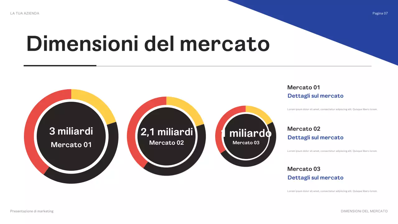 presentazione del marketing geometrico nero