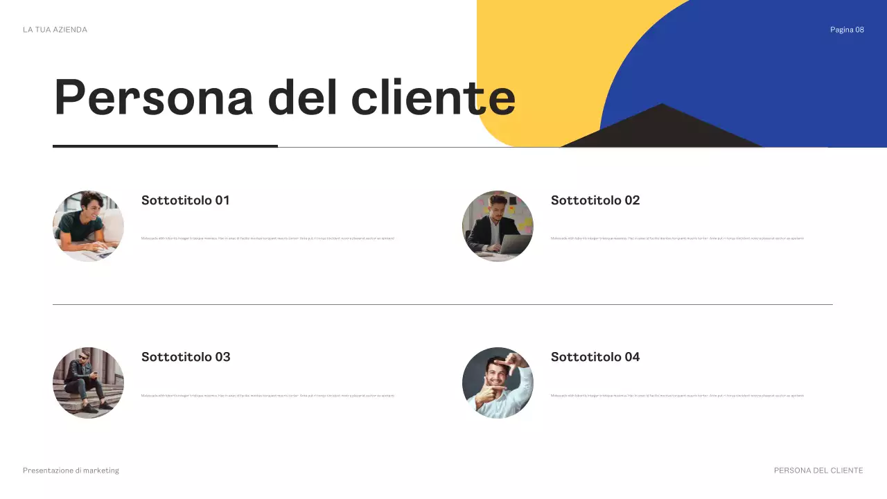 presentazione del marketing geometrico nero