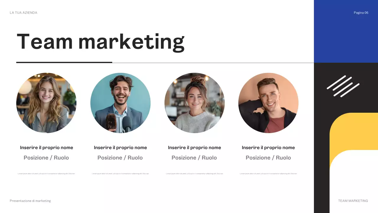 presentazione del marketing geometrico nero