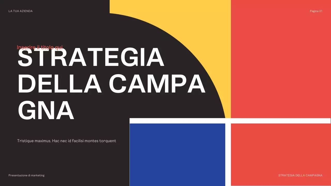 presentazione del marketing geometrico nero