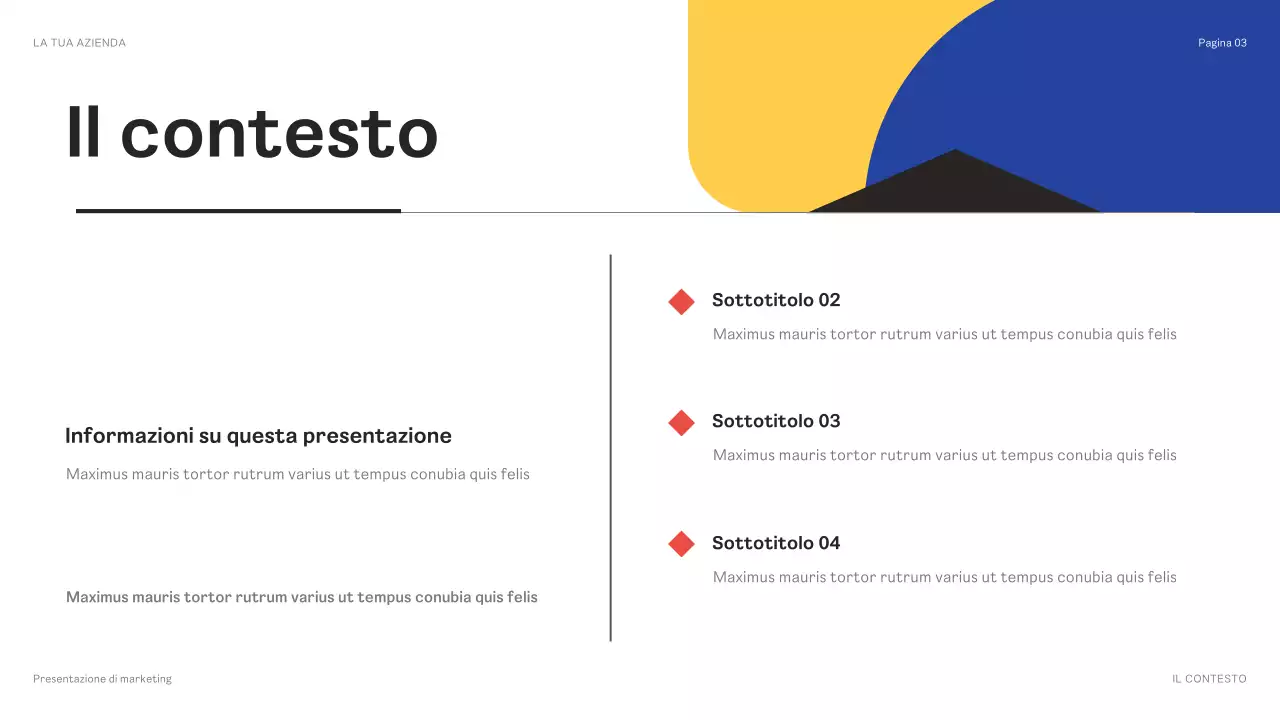 presentazione del marketing geometrico nero