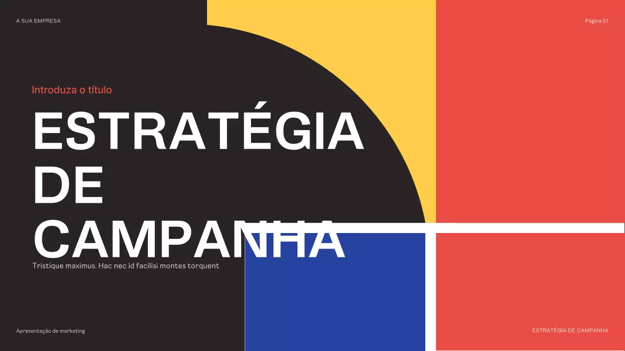 apresentação de marketing geométrica negra