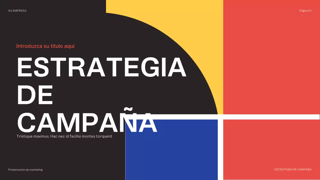 presentación geométrica negra de marketing