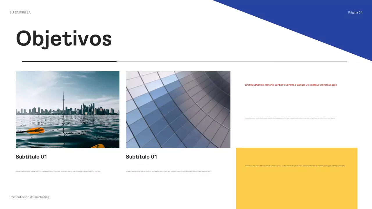 presentación geométrica negra de marketing