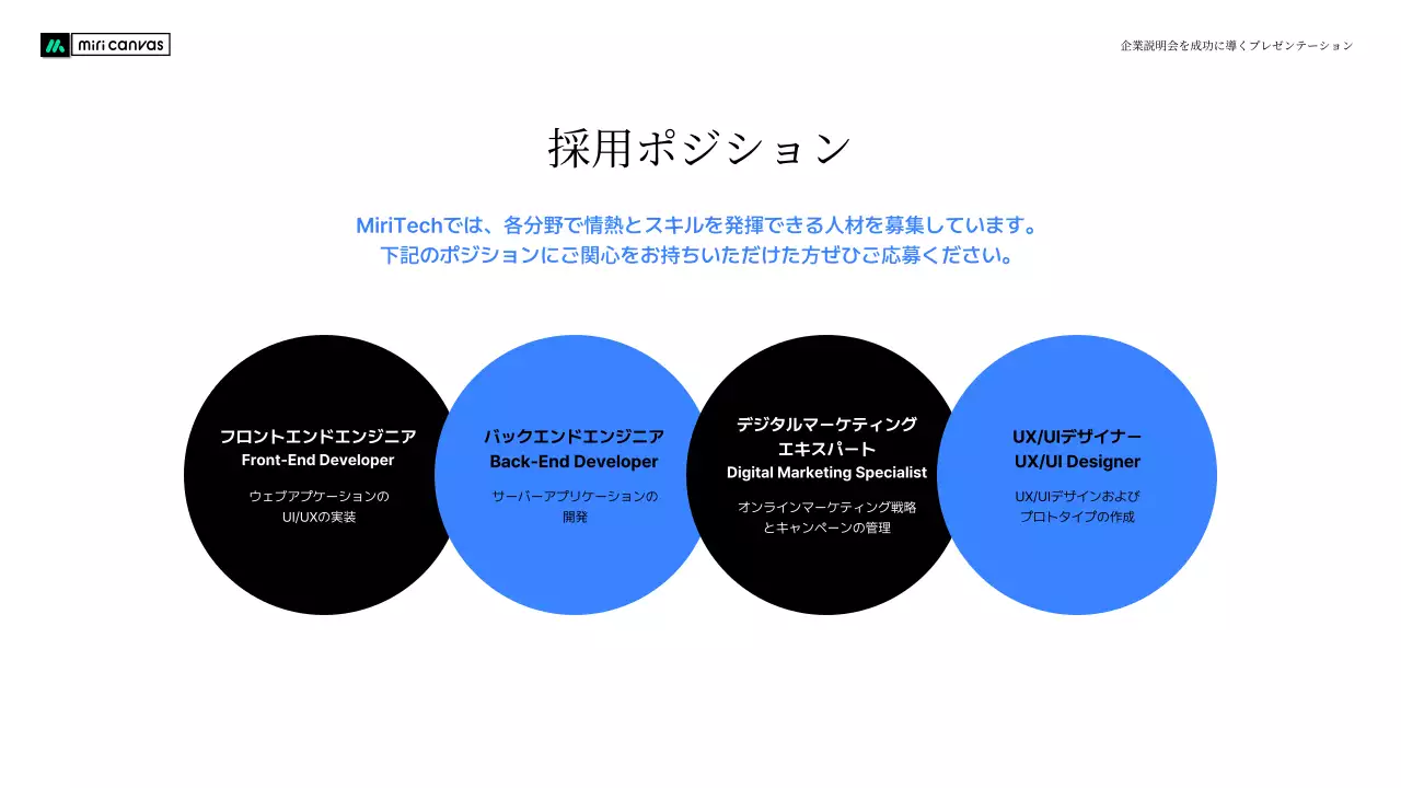 カラフル モダン 企業説明会 プレゼンテーション
