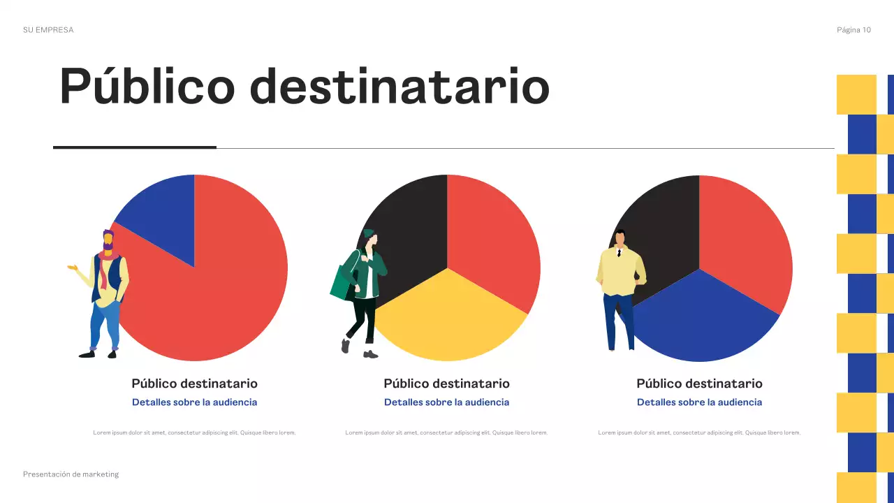 presentación geométrica negra de marketing