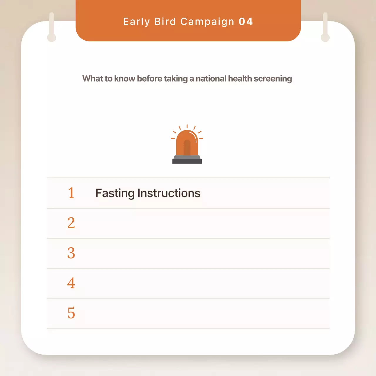 Campanha Bege Simple Health Check