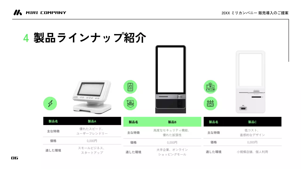 白 シンプル ビジネス提案 提案書 プレゼンテーション