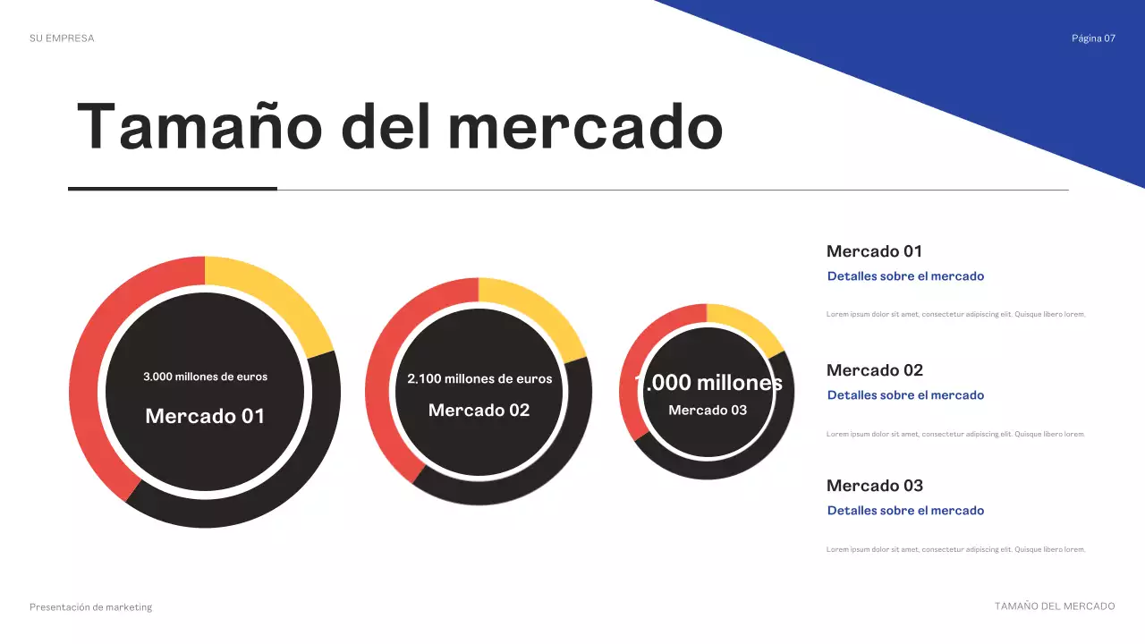 presentación geométrica negra de marketing