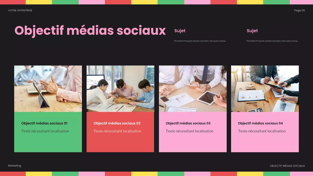 rapport sur les médias sociaux de rainbow bold