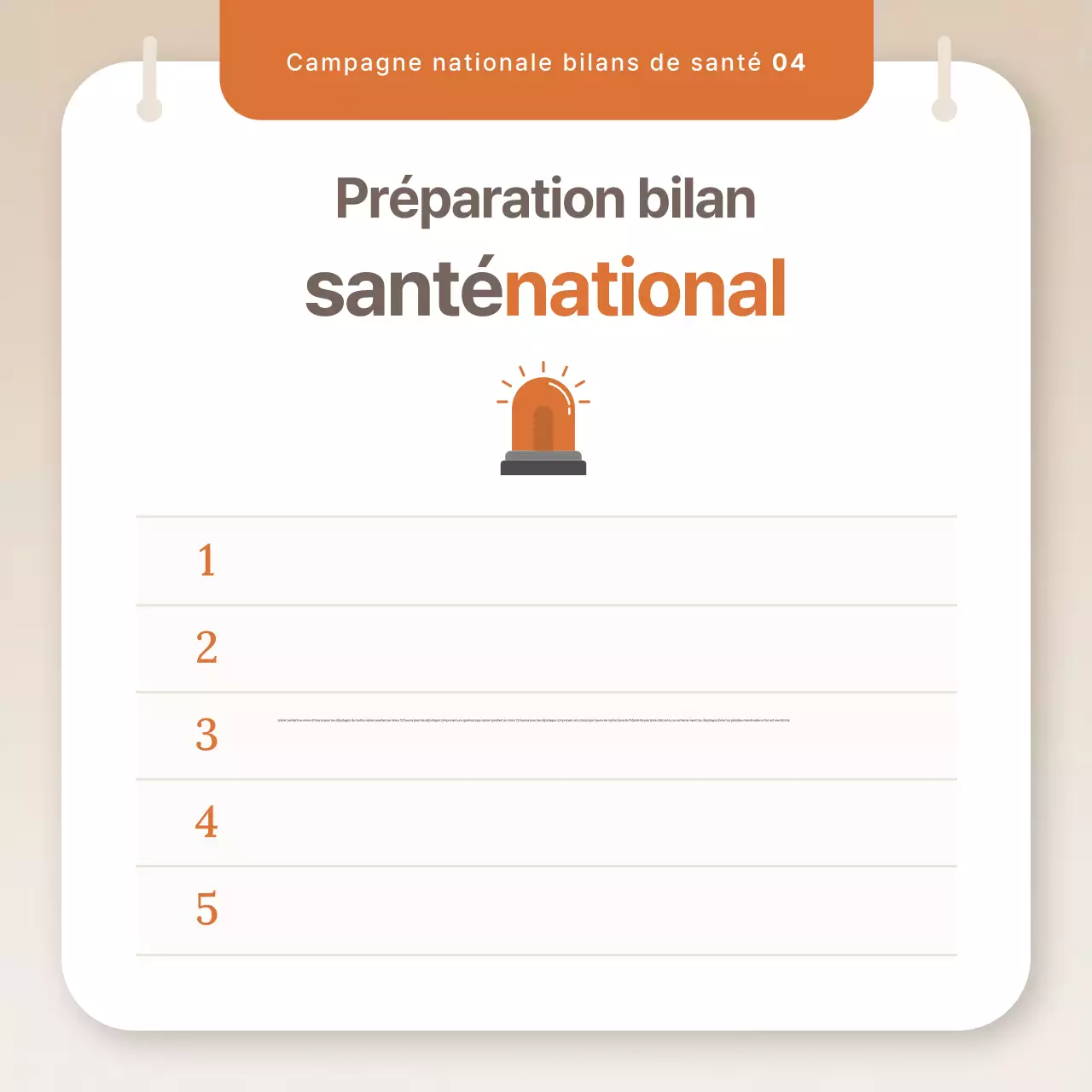 Campagne Beige Simple Health Check