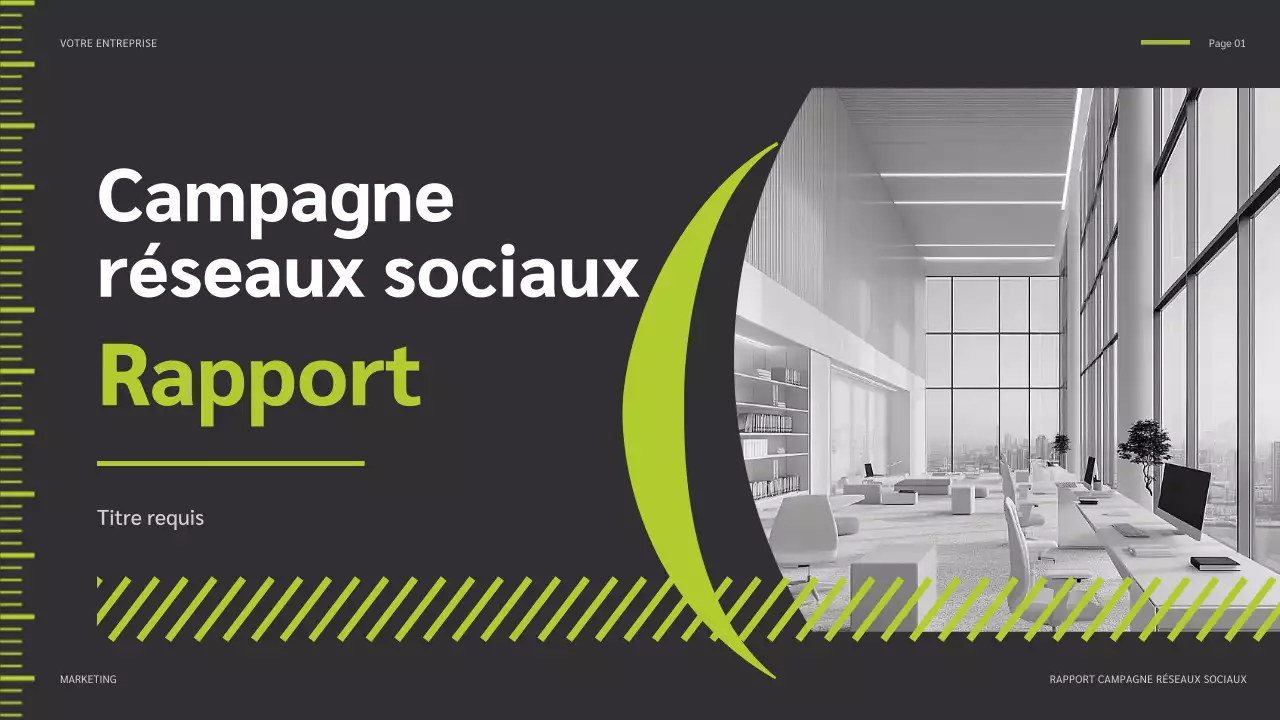 green modern social media report