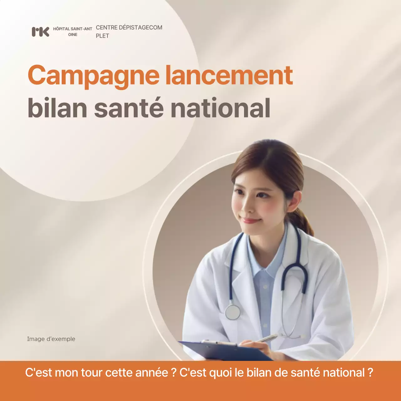 Campagne Beige Simple Health Check
