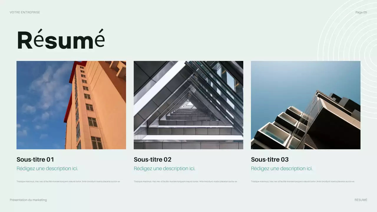 présentation moderne du budget en sarcelle