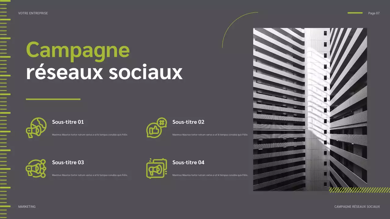 green modern social media report