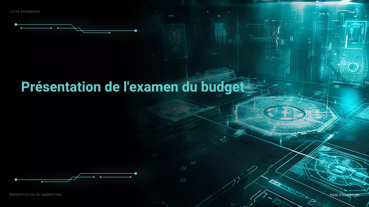 présentation financière futuriste sarcelle