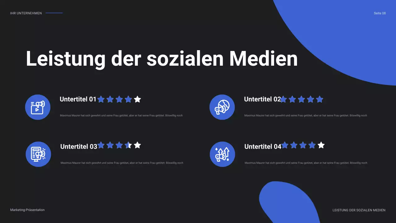 blue modern social media report