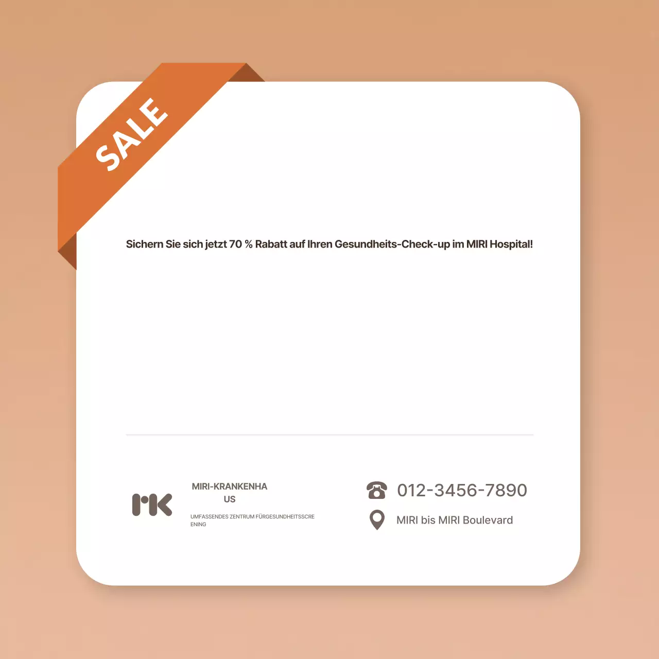 Beige Simple Health Check-Kampagne