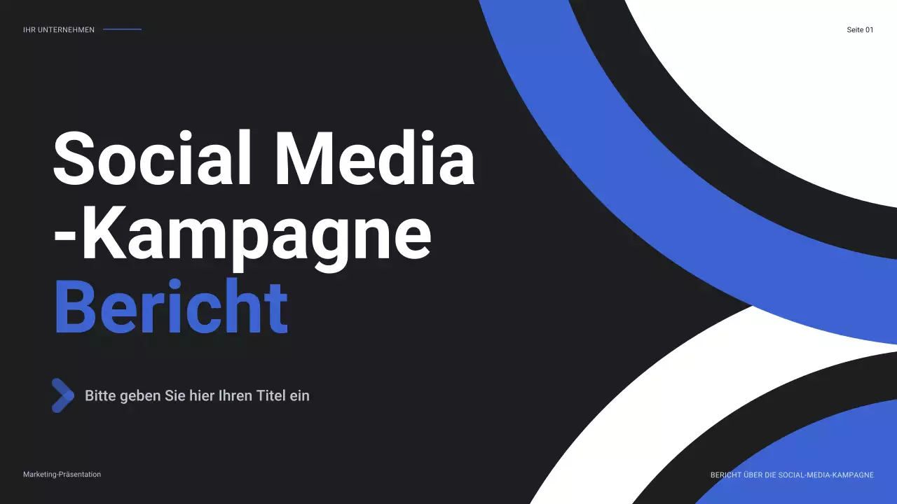 blue modern social media report