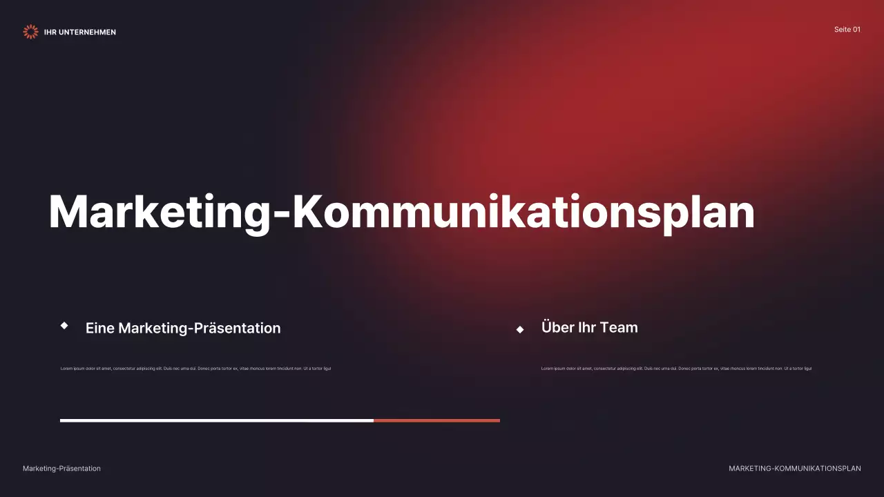 rot modernes Marketing Präsentation