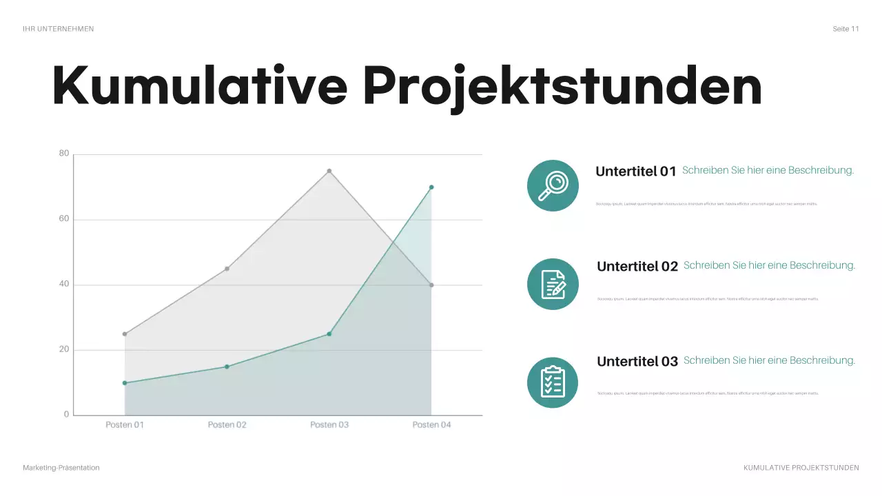 teal modern budget presentation